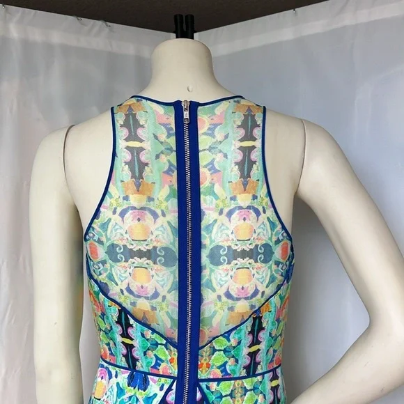 Milly NY Kaleidoscope Mesh Racer Sheath Dress - Picture 6 of 8
